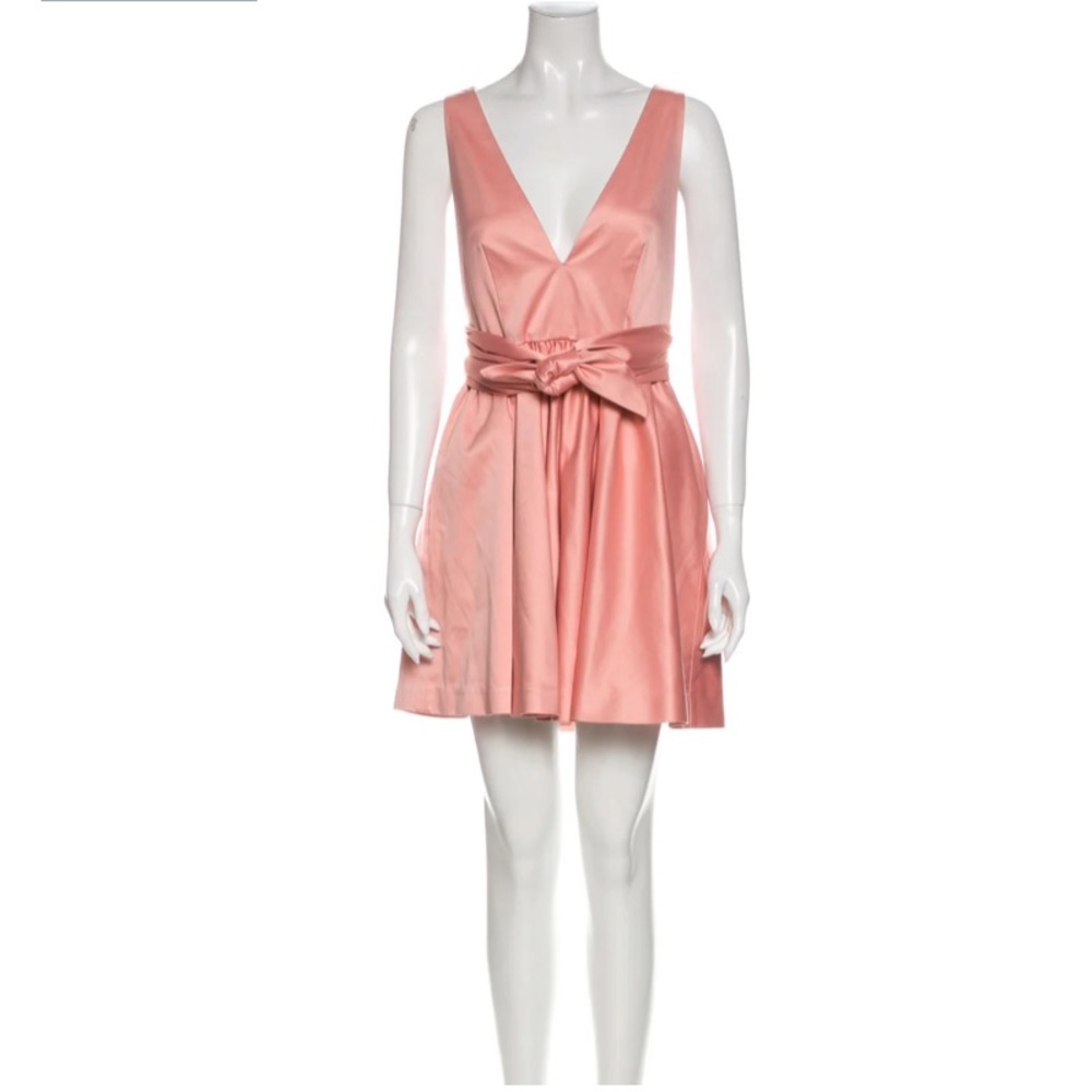 NWT pink Rachel Zoe Deep V Halter Dress size 6